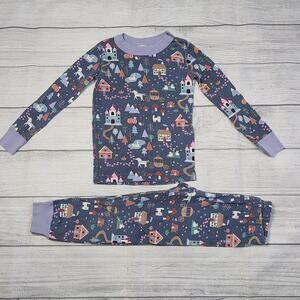 4 Hanna Andersson Magic Village Long John Pajamas